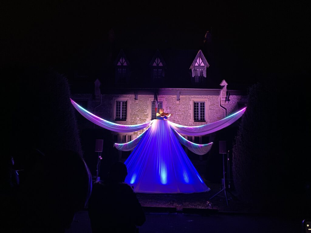 Photo de la Fête des lumières 2019, conception et réalisation des spectacles son et lumière par l'association scène sur loing