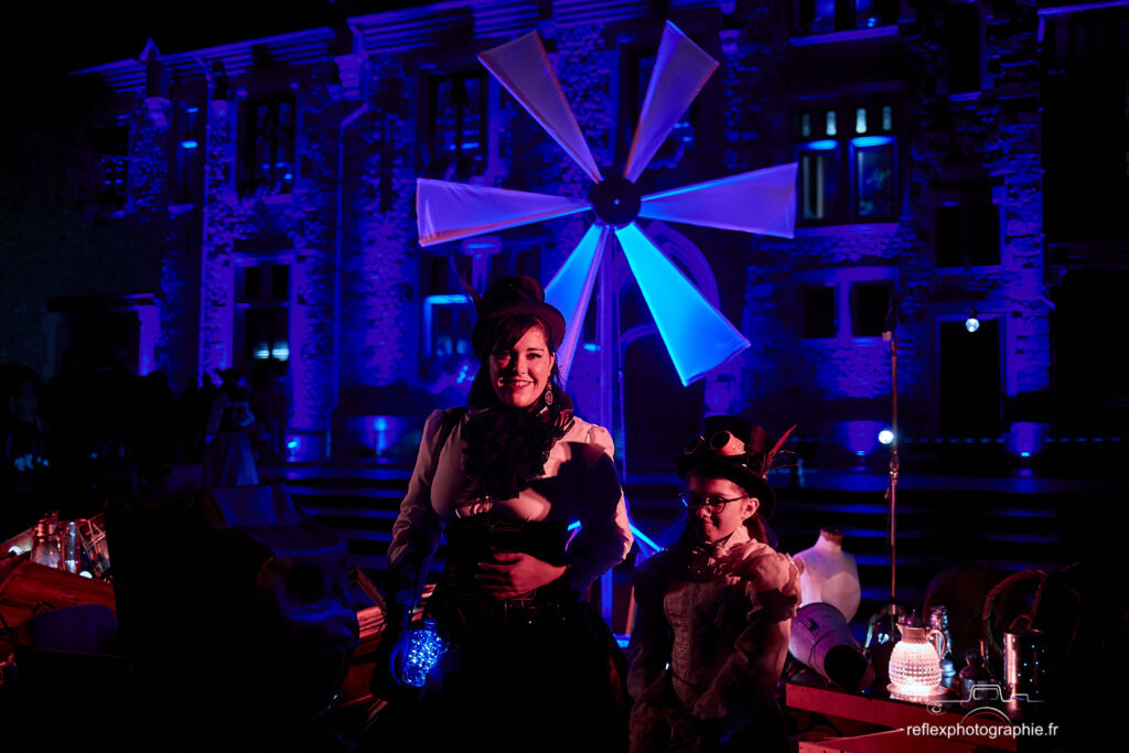 Photo de la Fête des lumières 2019, conception et réalisation des spectacles son et lumière par l'association scène sur loing